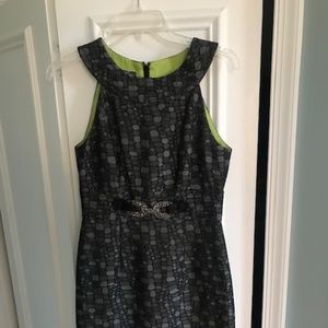 Black/Grey Muse dress diamond rhinestone @waist